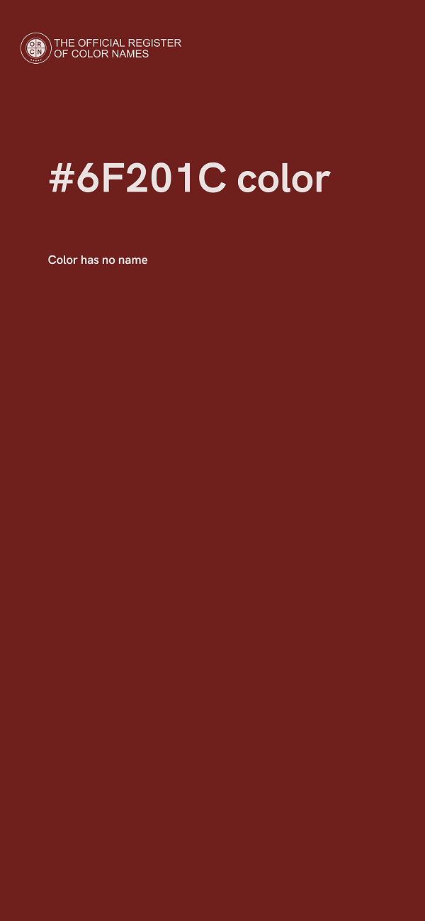 #6F201C color image