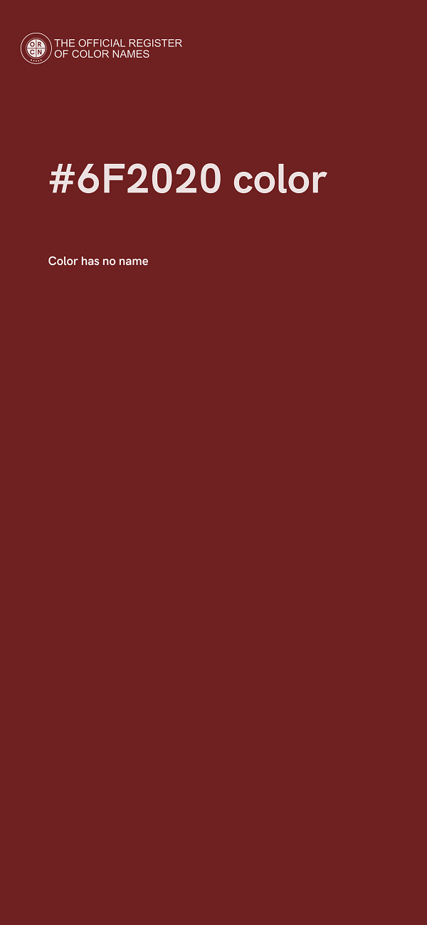 #6F2020 color image
