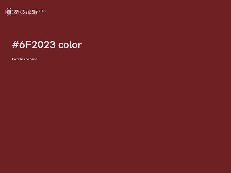 #6F2023 color image