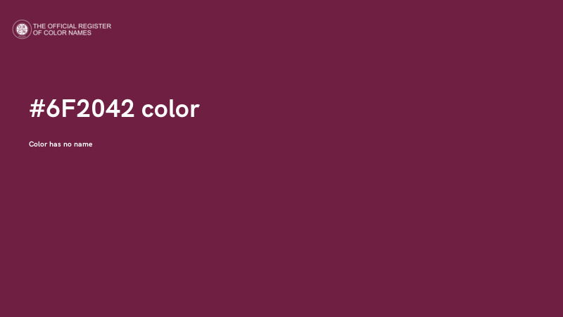 #6F2042 color image