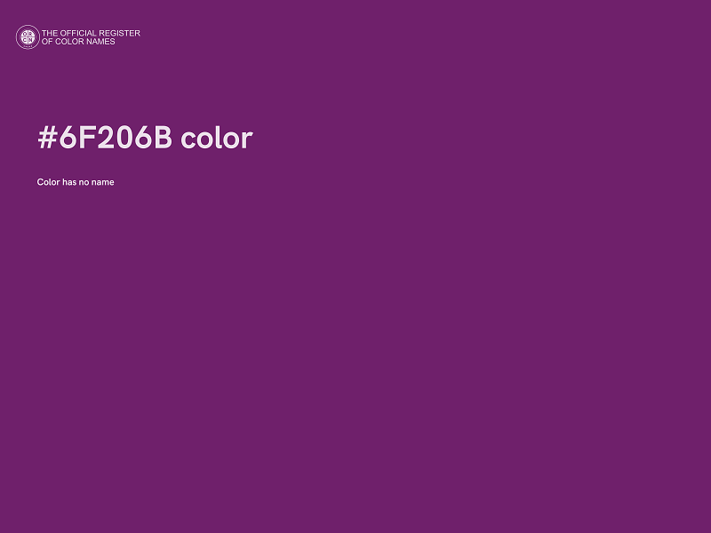 #6F206B color image