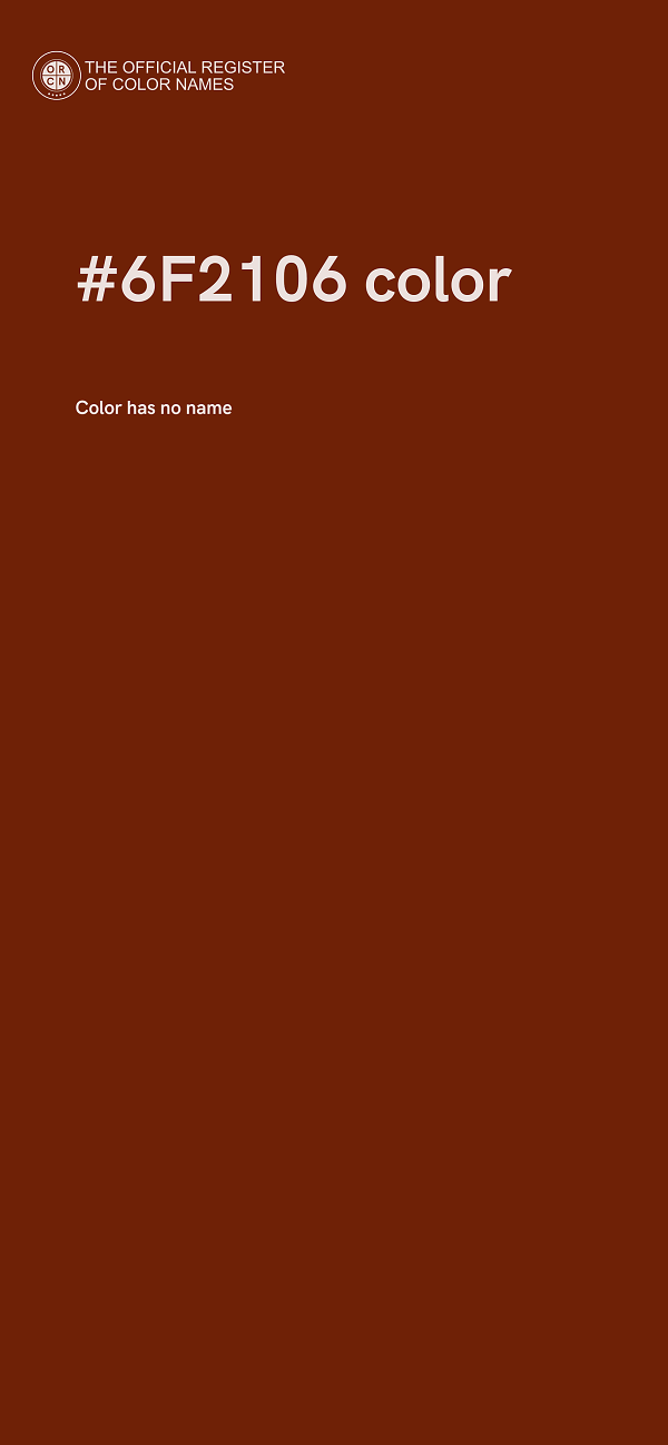#6F2106 color image