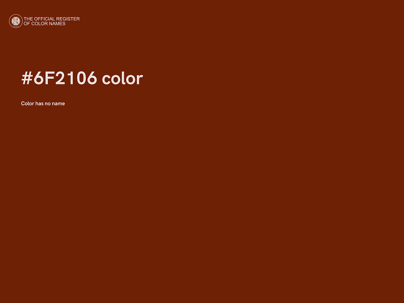 #6F2106 color image