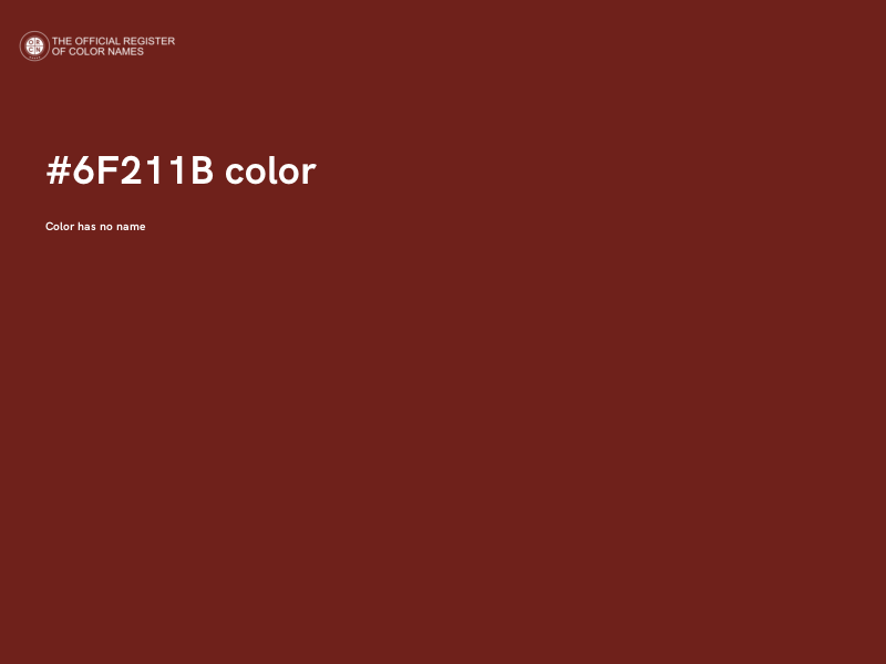 #6F211B color image