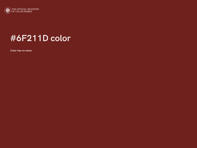 #6F211D color image