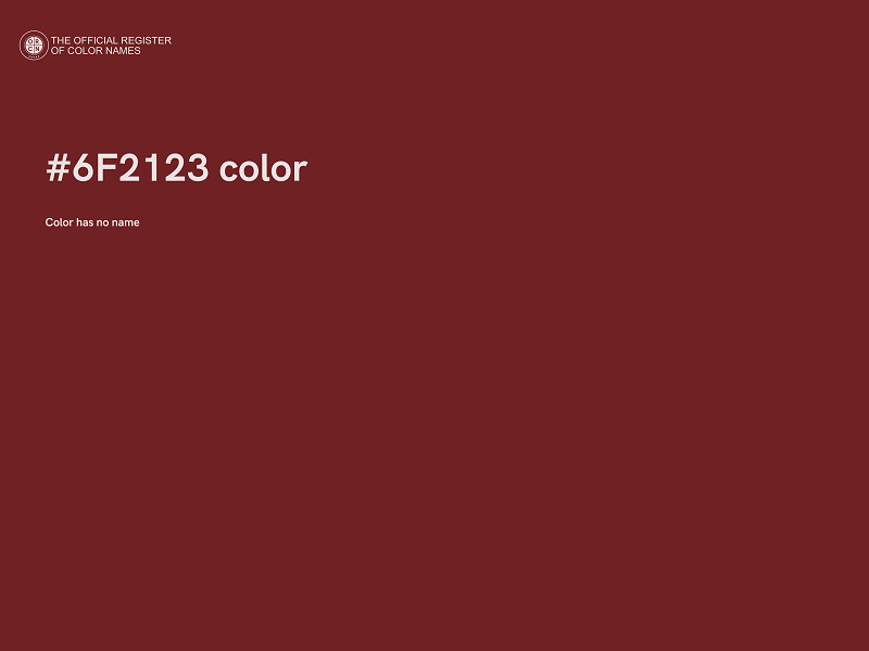 #6F2123 color image