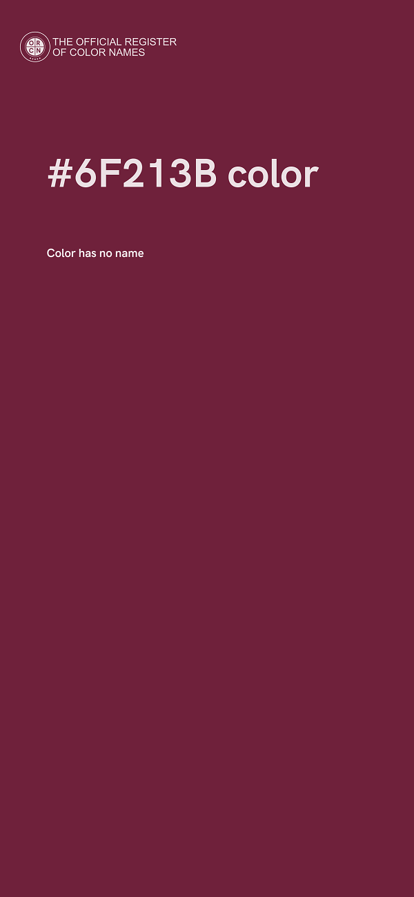 #6F213B color image