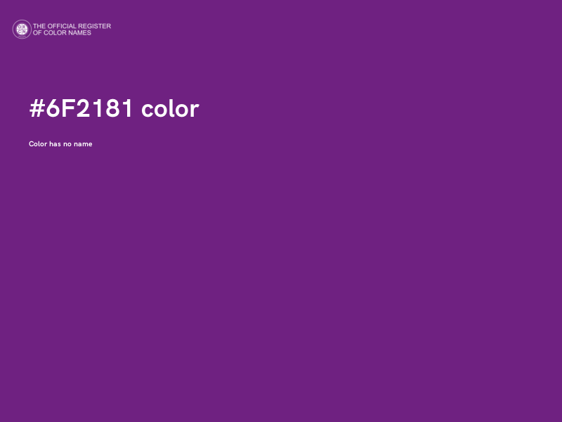 #6F2181 color image