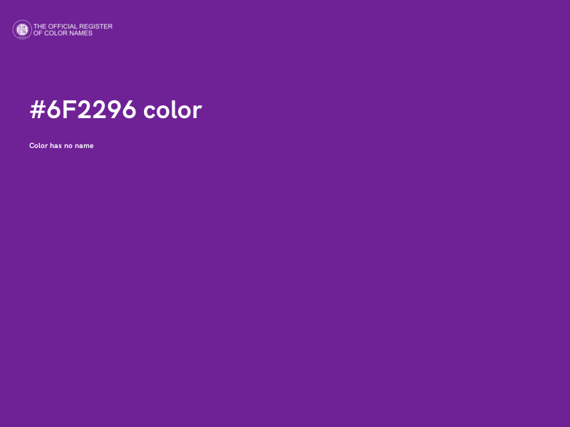#6F2296 color image