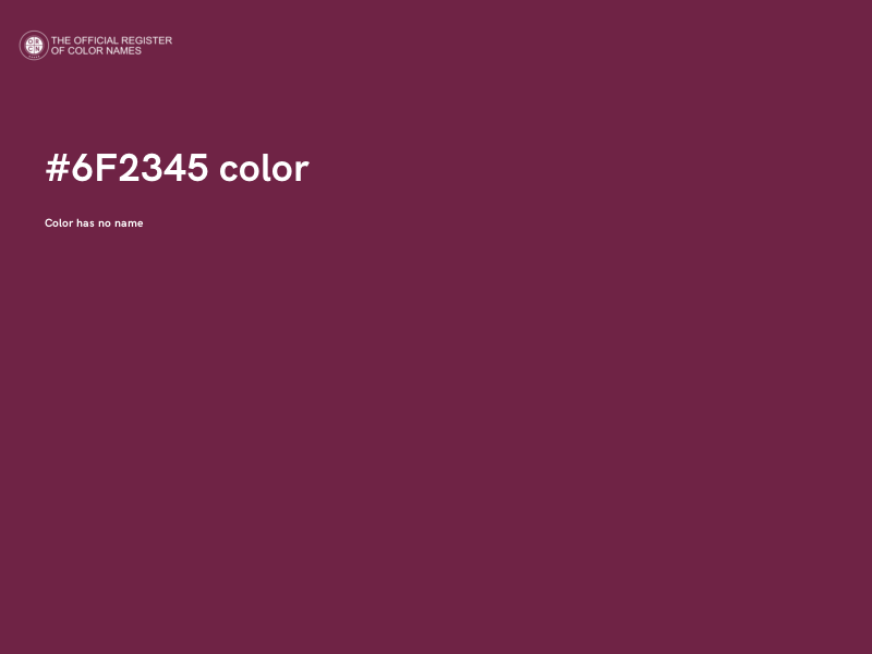 #6F2345 color image
