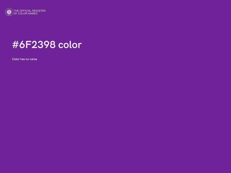 #6F2398 color image