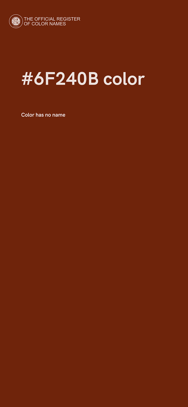 #6F240B color image