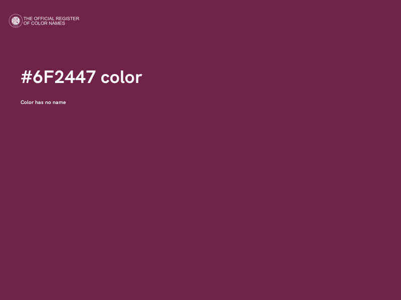#6F2447 color image