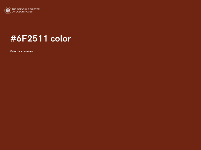 #6F2511 color image