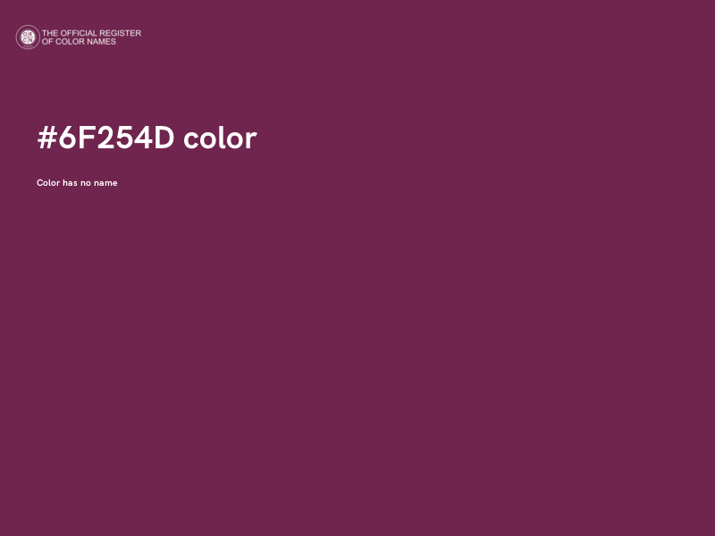 #6F254D color image