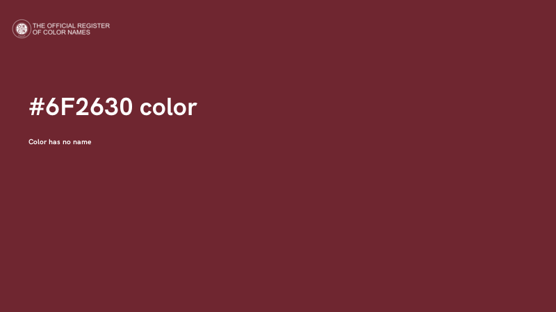 #6F2630 color image