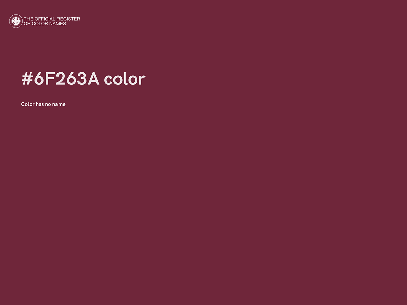 #6F263A color image