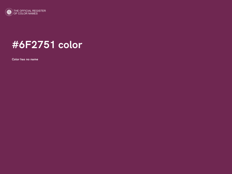 #6F2751 color image