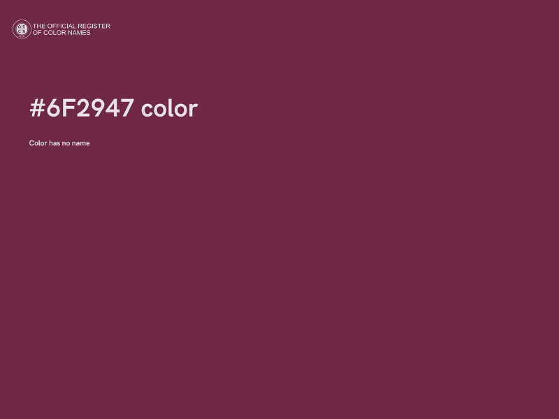 #6F2947 color image