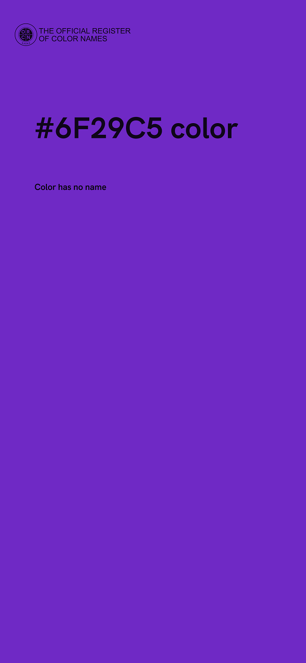 #6F29C5 color image