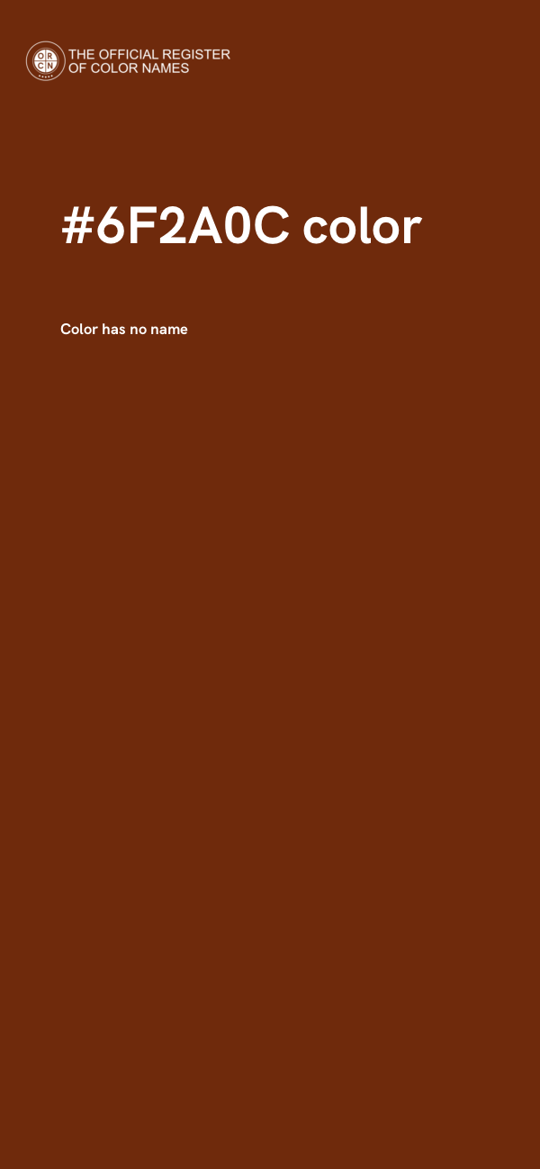 #6F2A0C color image