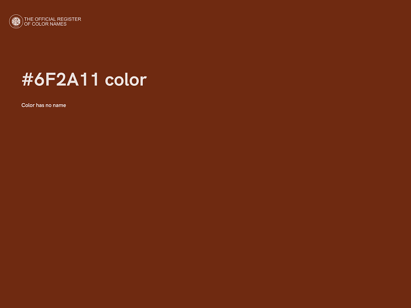 #6F2A11 color image