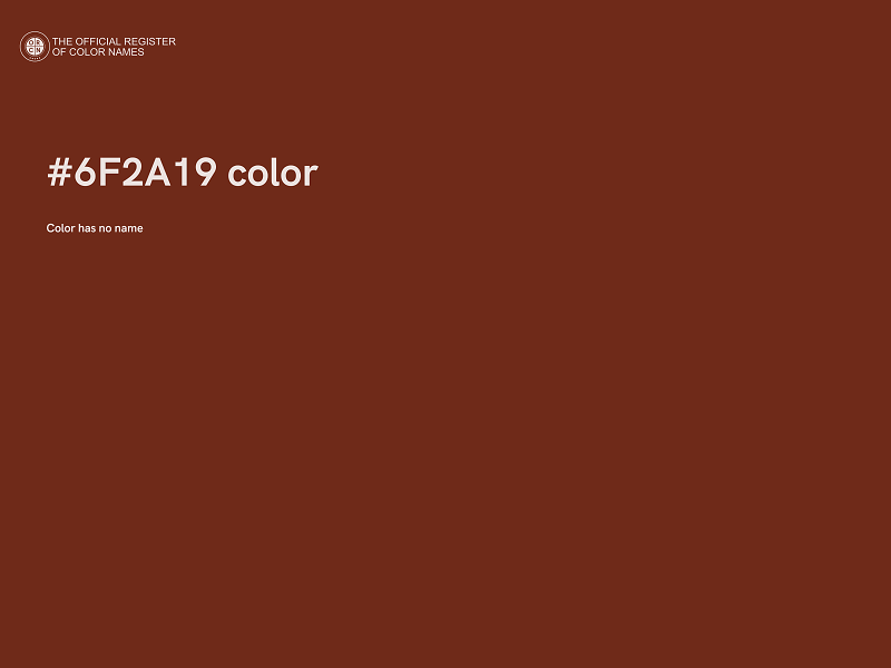 #6F2A19 color image