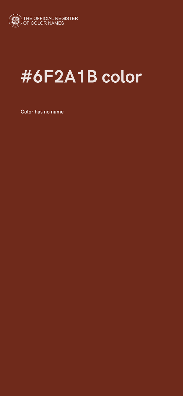 #6F2A1B color image