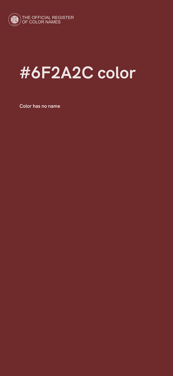 #6F2A2C color image
