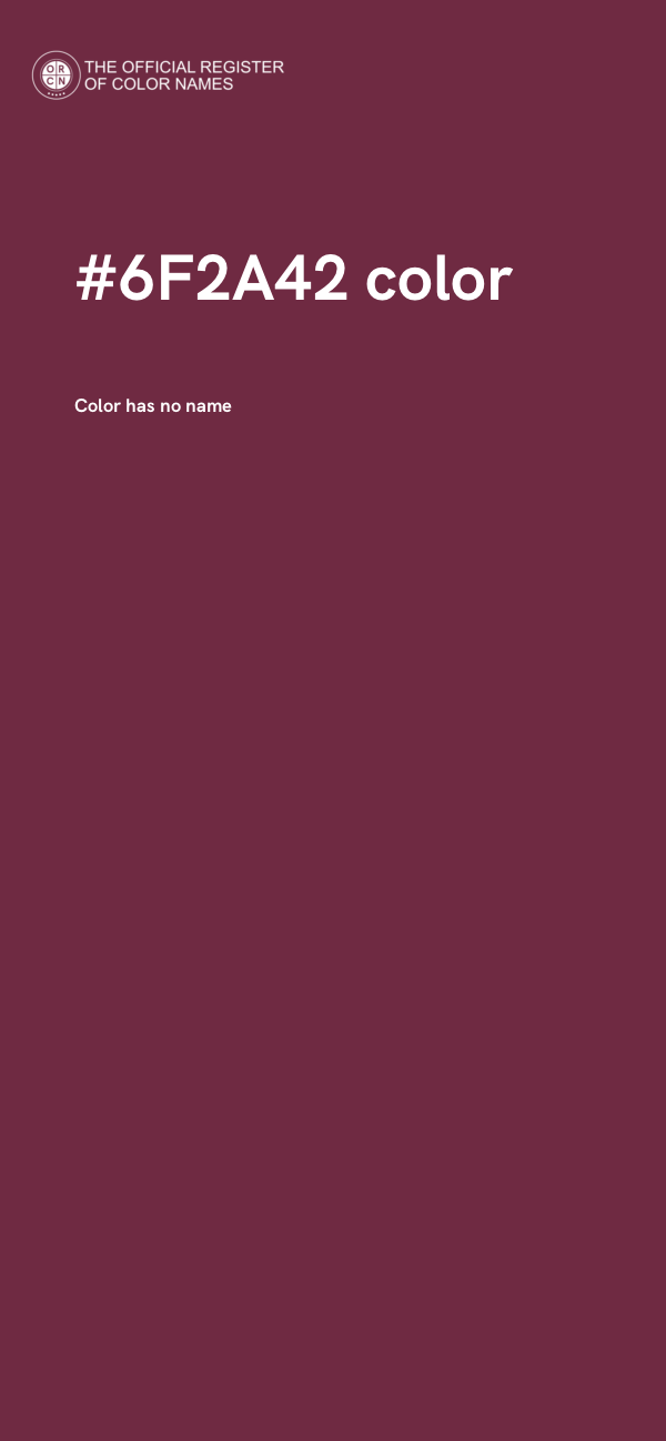 #6F2A42 color image