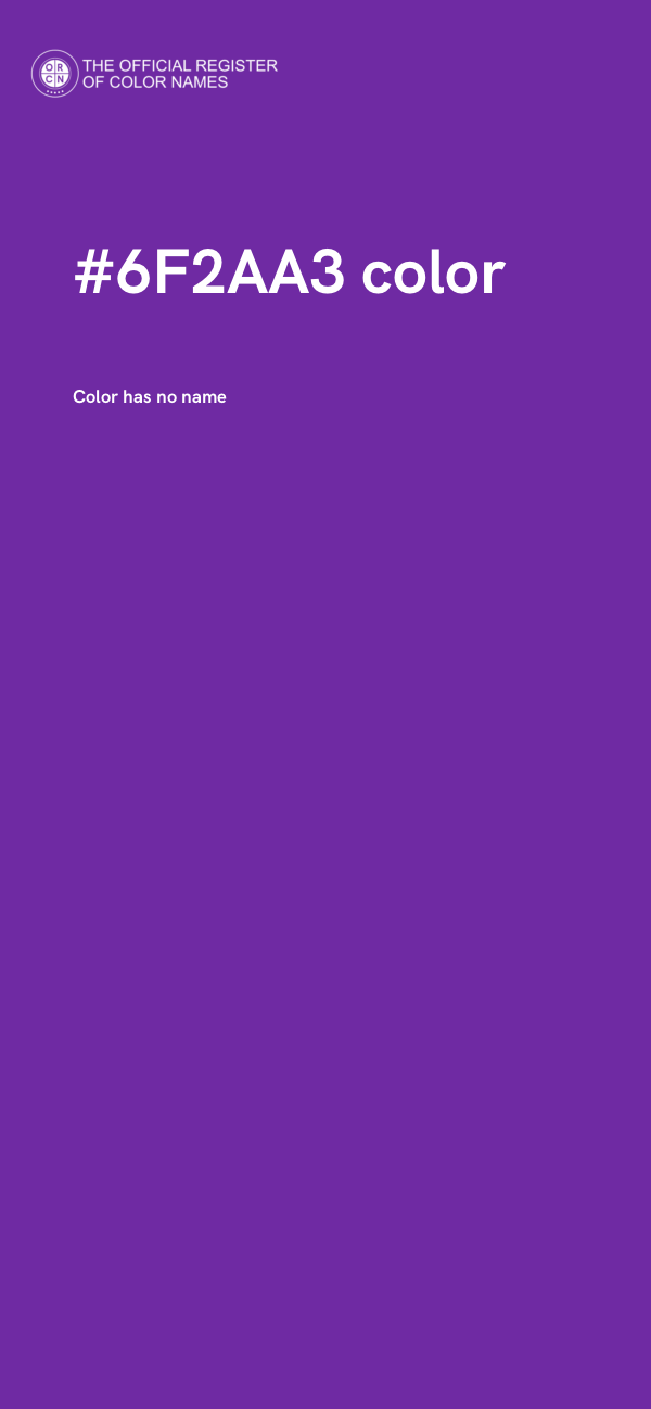 #6F2AA3 color image
