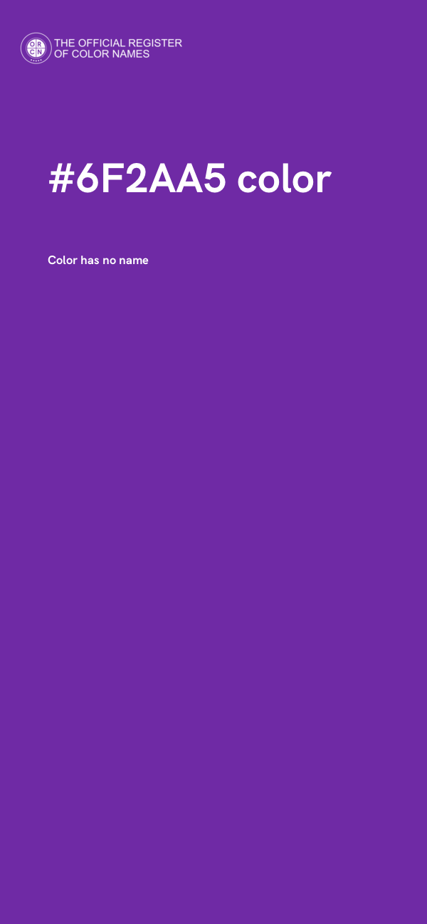 #6F2AA5 color image