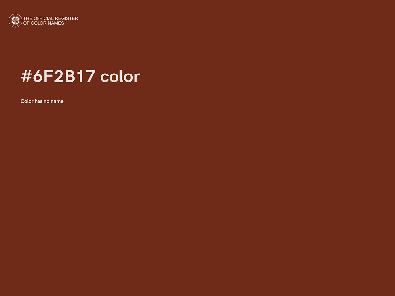 #6F2B17 color image