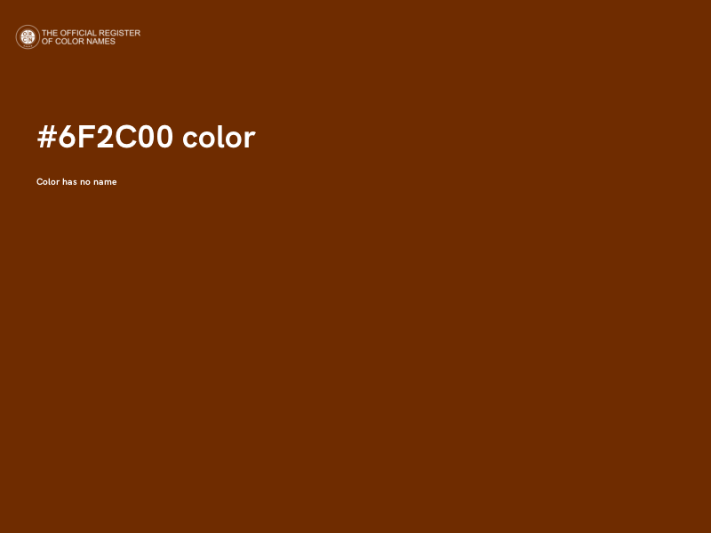 #6F2C00 color image