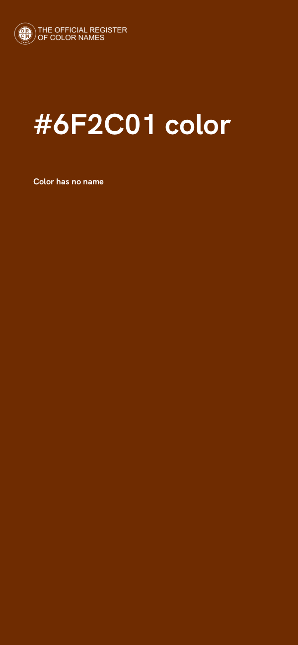 #6F2C01 color image