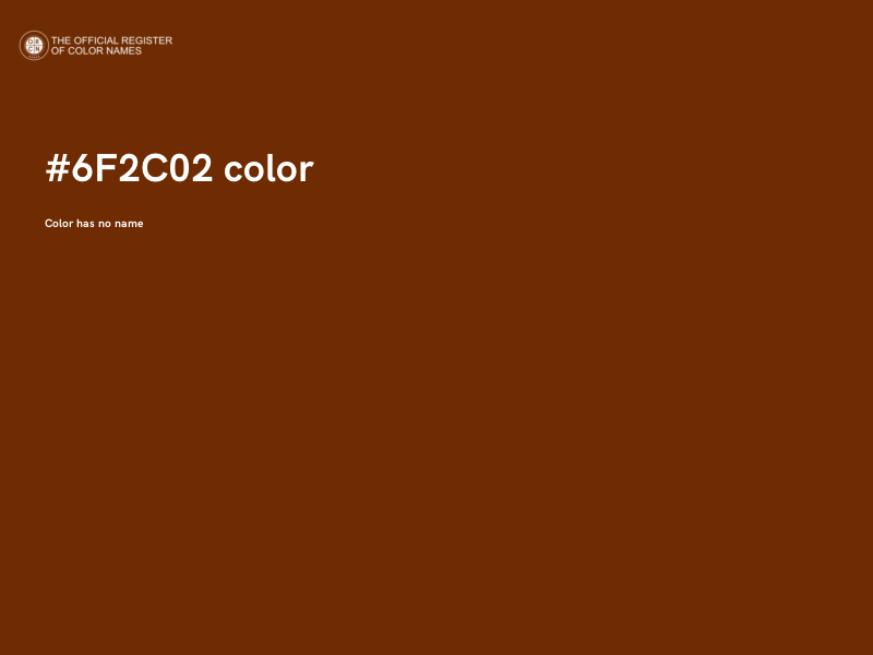 #6F2C02 color image