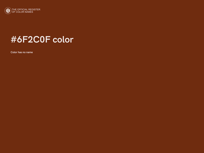 #6F2C0F color image
