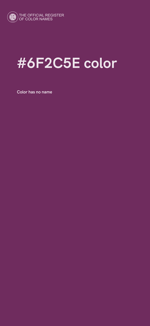 #6F2C5E color image