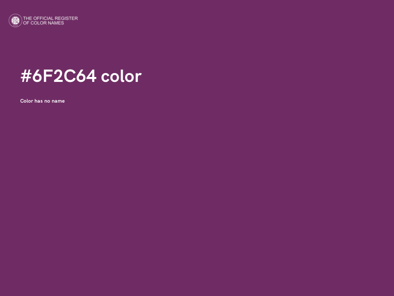 #6F2C64 color image