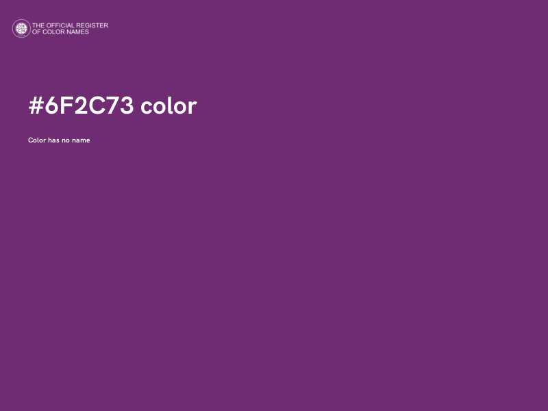 #6F2C73 color image