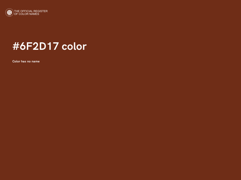 #6F2D17 color image