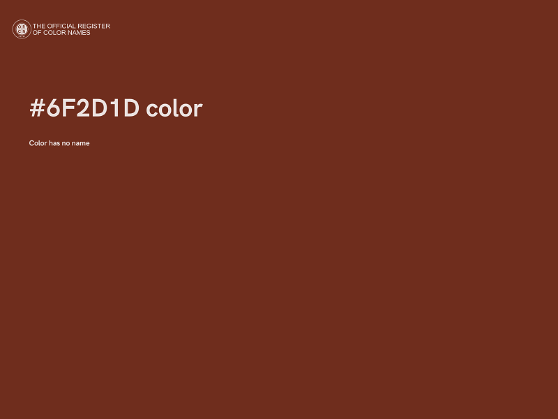 #6F2D1D color image