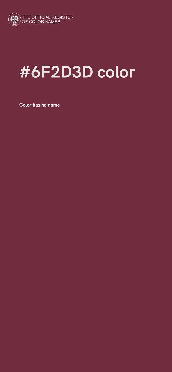 #6F2D3D color image