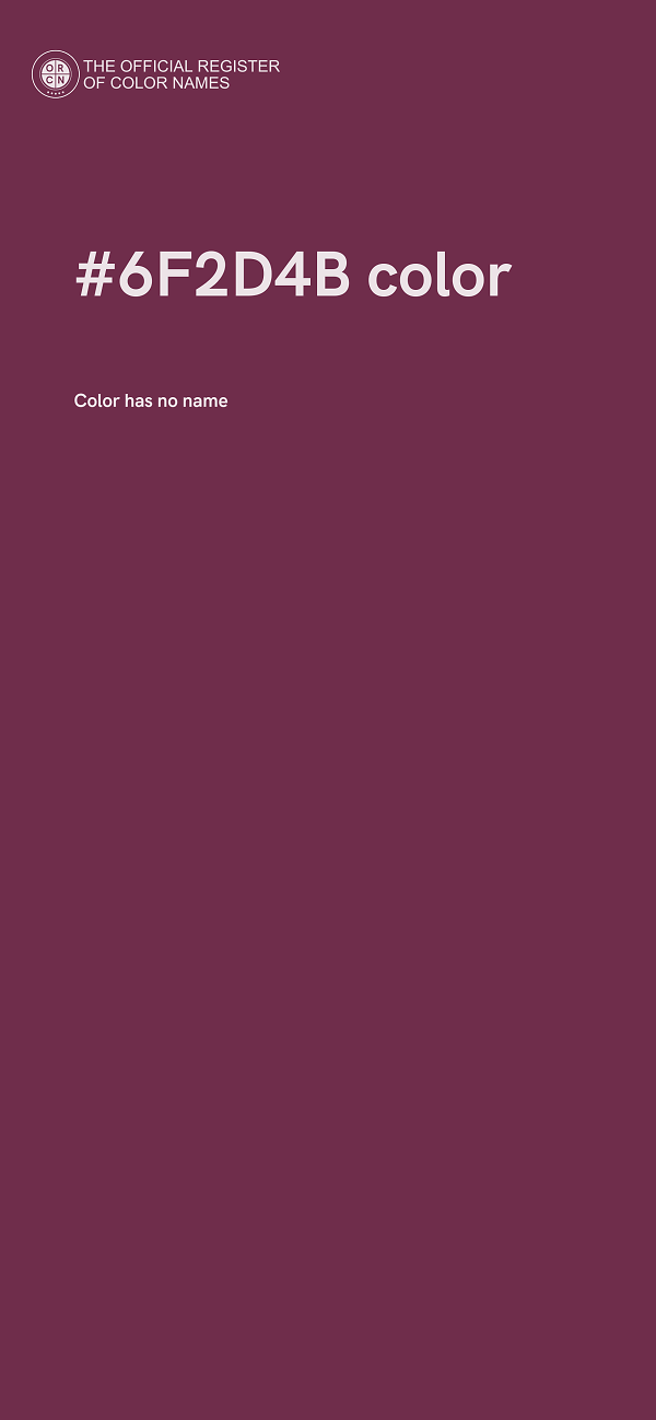 #6F2D4B color image