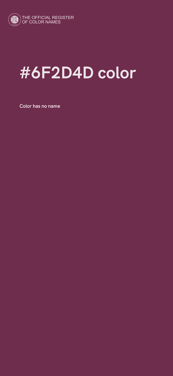 #6F2D4D color image