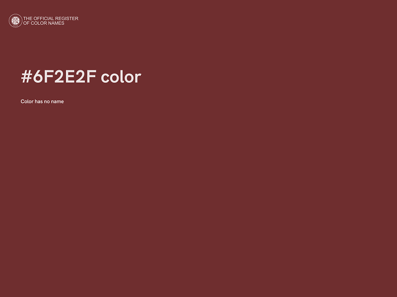 #6F2E2F color image