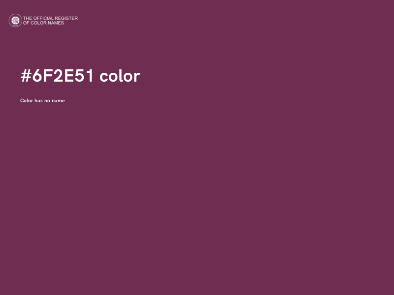 #6F2E51 color image
