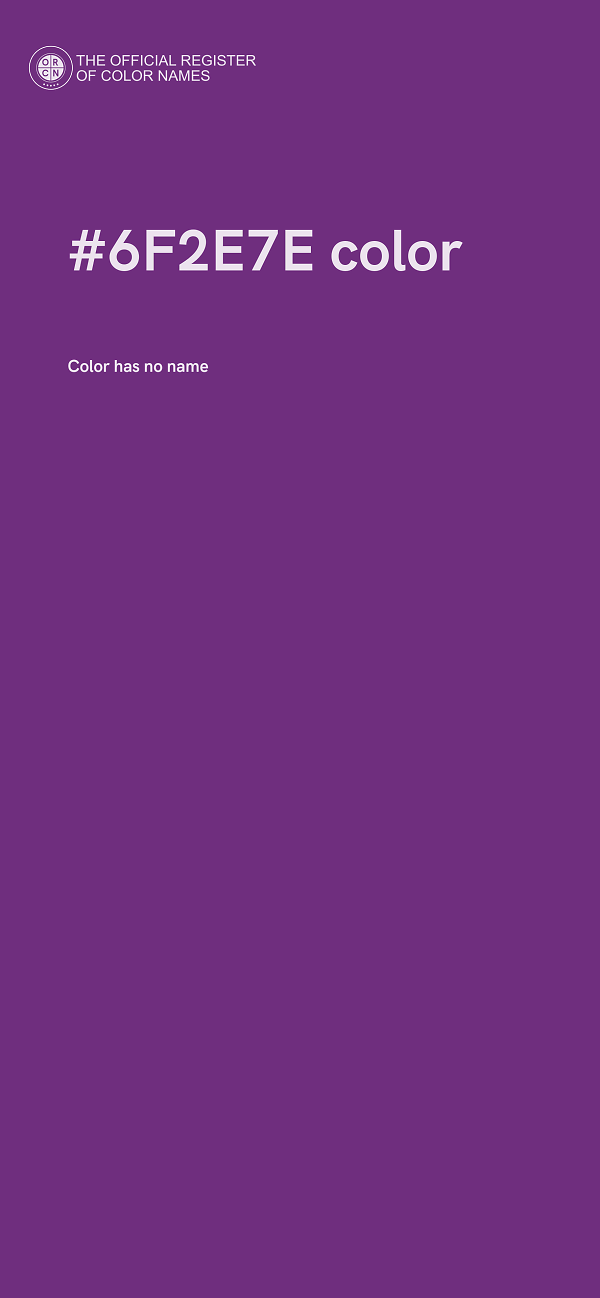 #6F2E7E color image