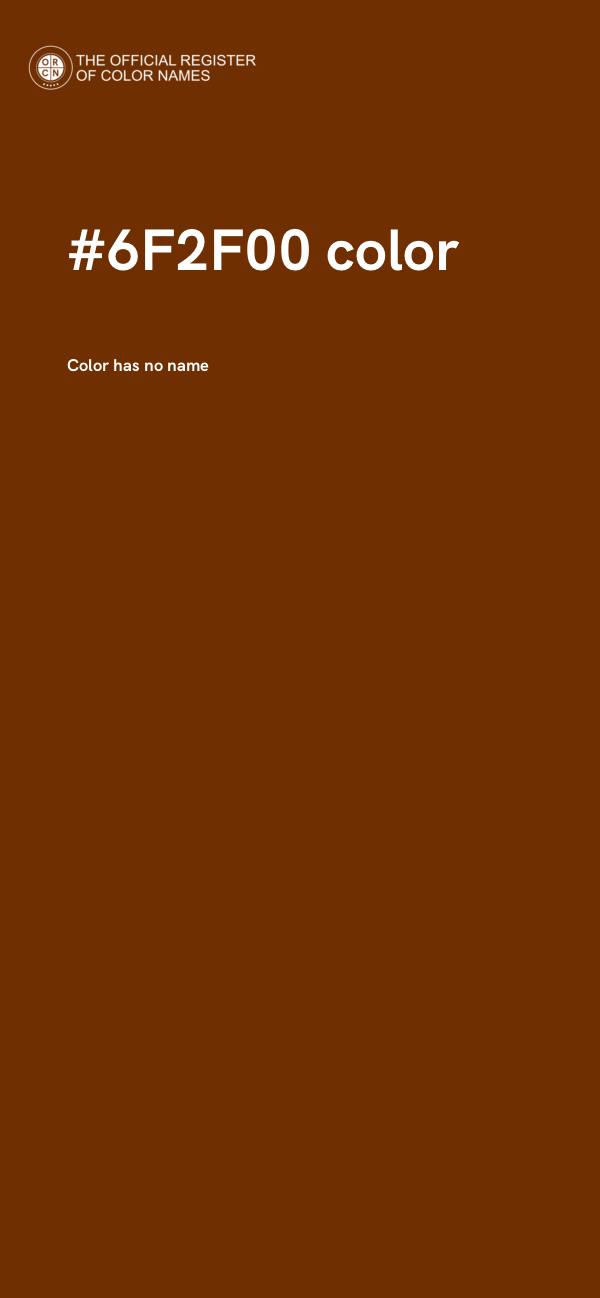 #6F2F00 color image