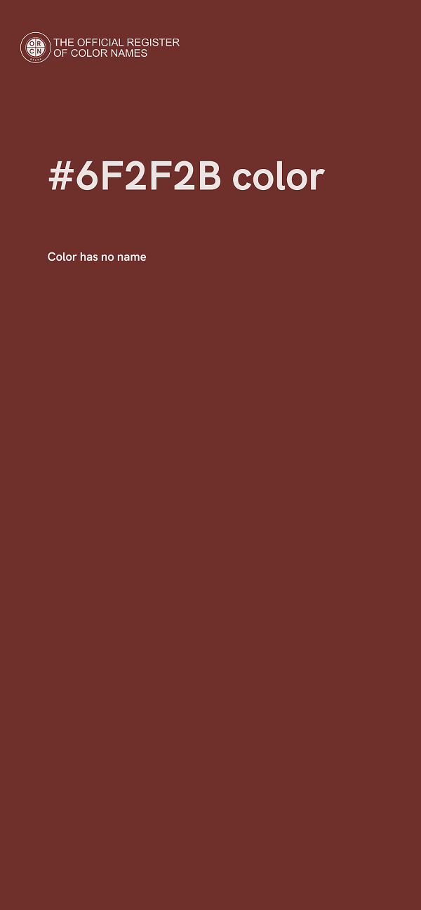 #6F2F2B color image